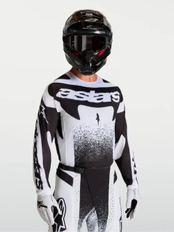 Bluza cross Alpinestars MX Techstar Swan czarno-biała