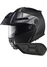 Zestaw: kask szczękowy Schuberth E2 Carbon czarny + dedykowany interkom motocyklowy