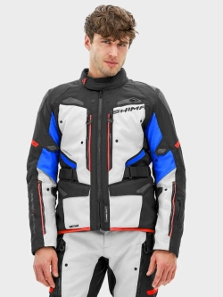 Kurtka motocyklowa tekstylna Shima Dune czarno-niebieska