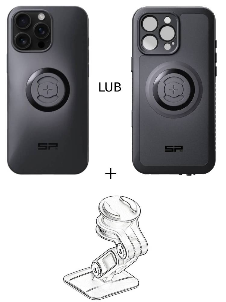 Zestaw do samochodu: etui na telefon iPhone 16 Pro Max + mocowanie SP Connect