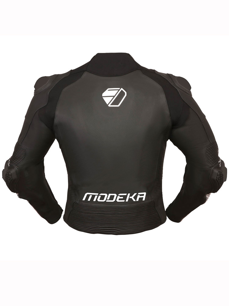 Kurtka motocyklowa skórzana Modeka Yron czarno-biała