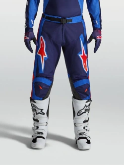 Spodnie cross Alpinestars MX Racer Hunt niebiesko-czerwone