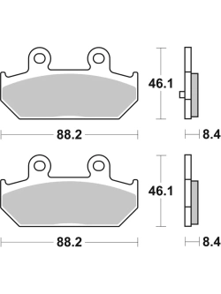 Klocki hamulcowe Brembo XS Suzuki Burgman 400/ 650/ Executive [na tył, kpl. na 1 tarczę]