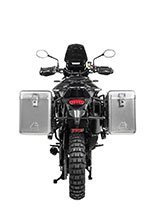 Zestaw: kufry boczne srebrne Zega Mundo + stelaże czarne Touratech Triumph Tiger 900 Rally / Pro / GT / GT Pro (19-) (38+45L)