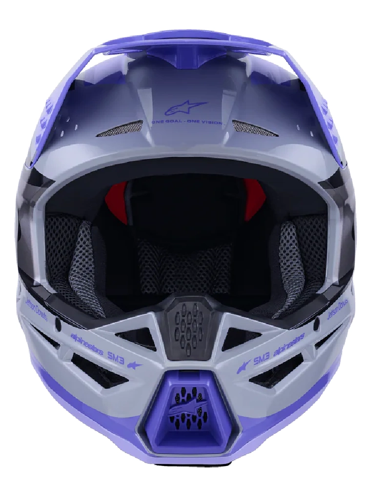 Kask enduro Alpinestars SM3 Jettson szaro-fioletowo-czarny