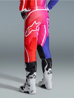 Spodnie cross Alpinestars MX Fluid Apex fioletowo-różowo-czerwone