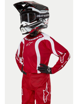 Bluza cross dziecięca Alpinestars MX Racer Lurv biało-czerwona