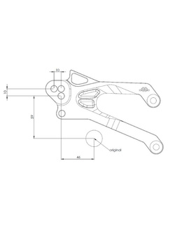 Zestaw regulowanych podnóżków z dźwigniami GILLES FXR-Y05-CUP Yamaha YZF-R3 (15-)/ MotoGP Edition (20) czarny