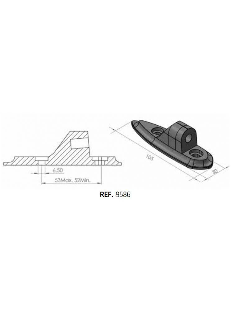 Adapter lusterek PUIG Hi-Tech do motocykli z owiewką Yamaha YZF-R3 (15-18)