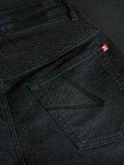 Jeansy motocyklowe Pando Moto Karl Devil AAA czarne