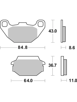 Klocki hamulcowe Brembo XS Kymco (wybrane modele) [kpl. na 1 tarczę]