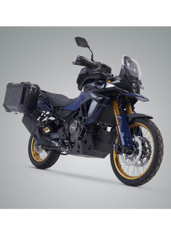 Zestaw: kufry boczne TRAX ADV + stelaże PRO 45/37 L Sw-Motech Suzuki V-Strom 800DE, V-Strom 800 (23-) (pojemność 37 i 45 L) czarne
