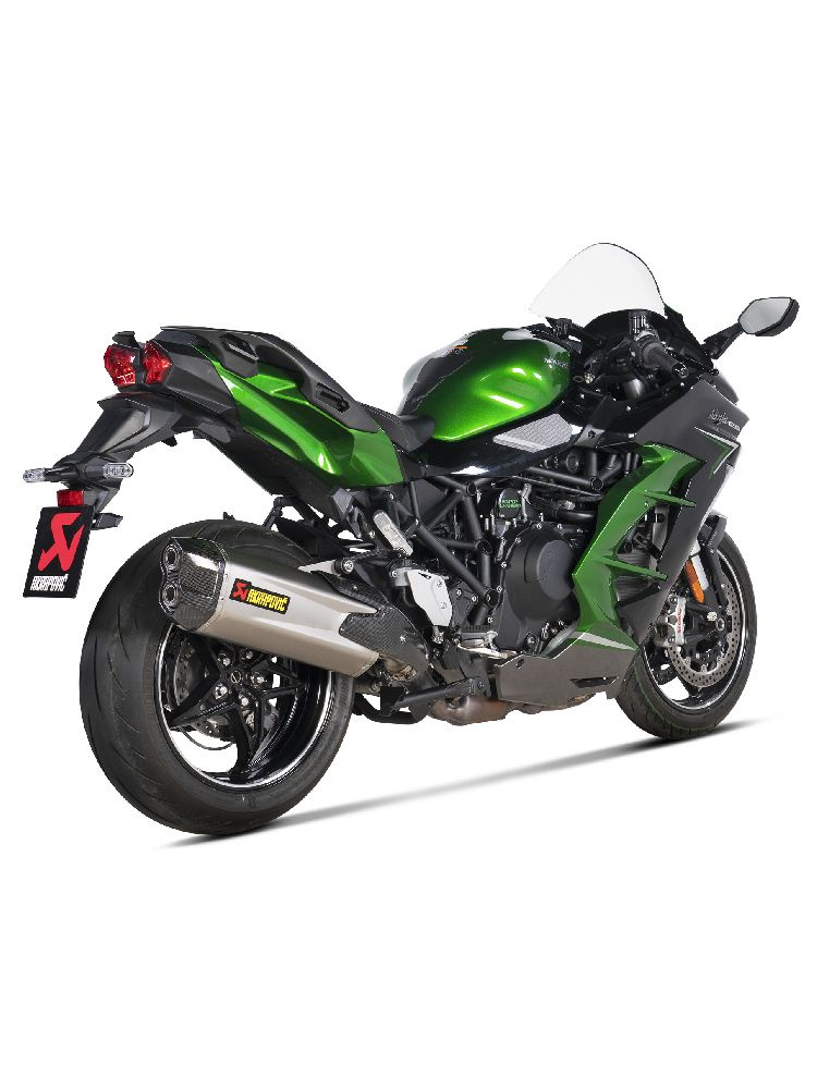 Tłumik motocyklowy Slip-On Line (Titanium+Carbon) Akrapović Kawasaki Ninja H2 SX (22-)