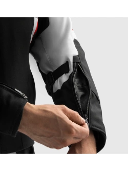 Kurtka motocyklowa tekstylna Rebelhorn Borg II czarno-szaro-czerwona