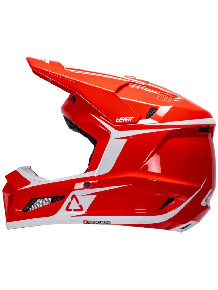 Kask enduro Leatt Moto 3.5 z goglami czarno-biało-czerwonymi