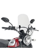 Szyba motocyklowa Givi do Ducati Scrambler 400 (16-21)/ Icon 800 (15-21) przezroczysta [mocowanie w zestawie]