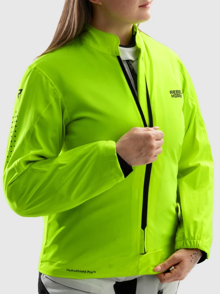Kurtka motocyklowa damska tekstylna Rebelhorn Hardy 3.0 czarno-szaro-żółta