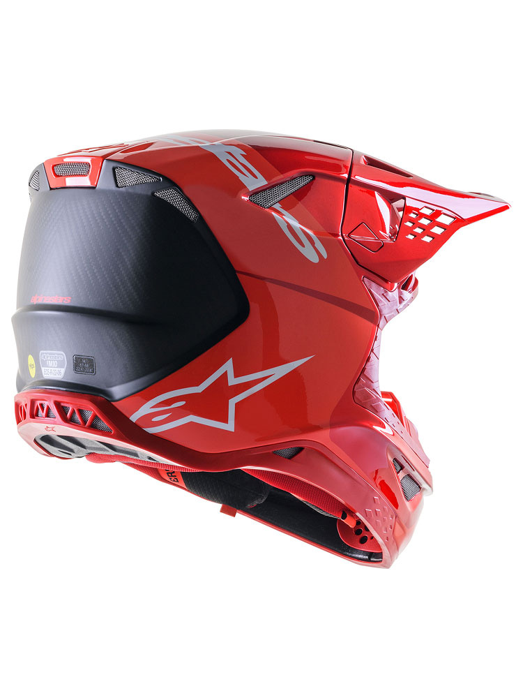 Kask enduro Alpinestars MX Supertech M10 Flood czerwono-czarny