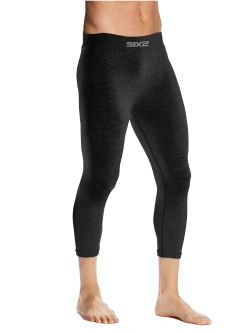 Legginsy termoaktywne SIXS PNX 3/4 Merinos czarne unisex