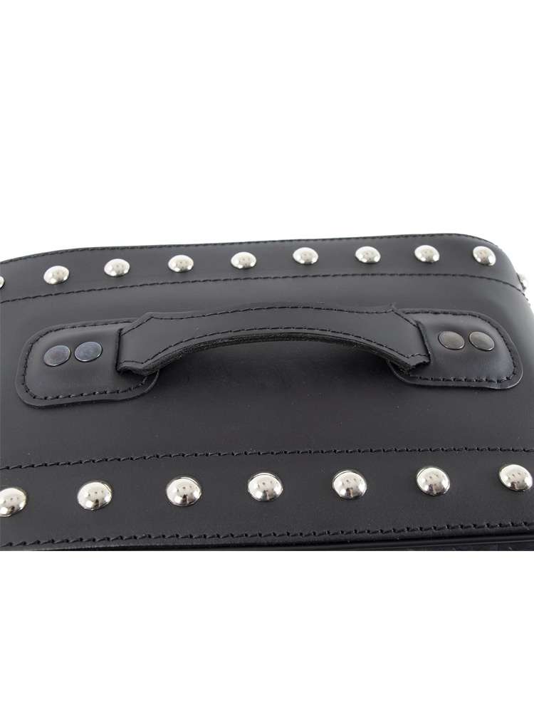 Sakwy skórzana lewa Hepco&Becker Ivory do montażu na stelażu C-Bow (pojemność: 21L) biało-czarna