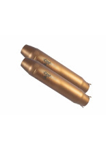 Podwójny tłumik G.P.R Deeptone Bronze Cafè Racer [Slip-On, Stainless Steel] - Triumph Bonneville Thruxton 900 [04-08]