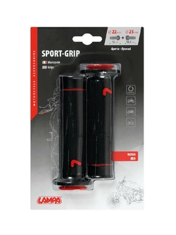Manetki motocyklowe uniwersalne Lampa Sport-Grip czerwone