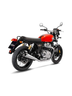 Podwójny tłumik motocyklowy LeoVince Classic Racer Royal Enfield Continental GT 650/ Interceptor 650 (19-) [stal nierdzewna]