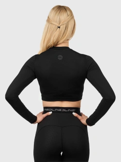 Koszulka termoaktywna damska z długim rękawem Redline Venus 2.0 Outlast crop top czarna