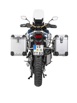 Zestaw: kufry boczne z anodowanego aluminium "And-S" Zega Pro + stelaże srebrne Touratech Honda CRF1100L Africa Twin (22-)/ Adventure Sports (38+45L)
