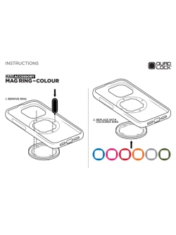 Wymienny pierścień magnetyczny Quad Lock MAG czarny