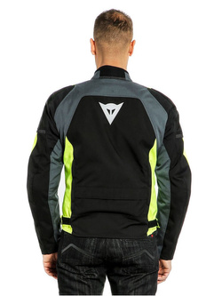 Motocyklowa kurtka tekstylna Dainese Speed Master D-Dry czarno-szaro-fluo żółta