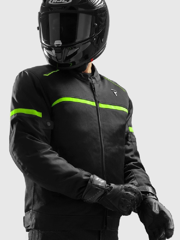 Kurtka motocyklowa tekstylna Rebelhorn Echo czarna-fluo