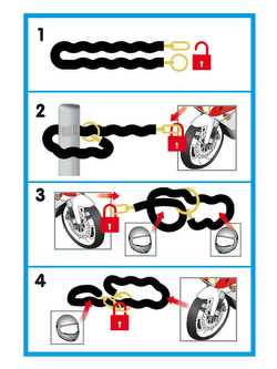 Zapięcie łańcuchowe Lampa C-Lock 150R [150 cm]