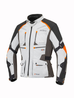 Kurtka motocyklowa tekstylna Büse Zestaw Exrc Porto szaro-pomarańczowa