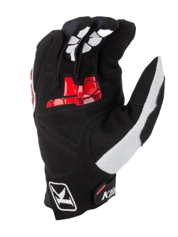 Rękawice cross Klim Dakar biało-czarno-czerwone