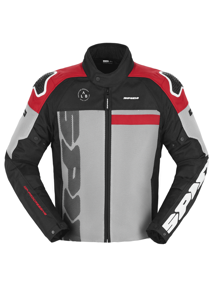 Kurtka motocyklowa tekstylna Spidi Progressive Net WindOut czarno-szaro-czerwona