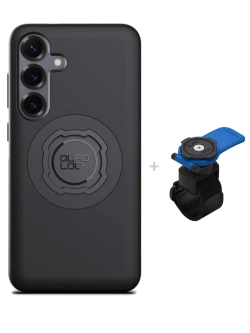Zestaw: etui MAG na telefon Samsung Galaxy S25+ (magnetyczne) + uchwyt Quad Lock montowany za pomocą paska z szybkozłączką