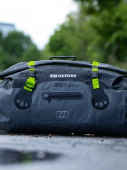 Torba na tył Oxford Aqua RollBag szaro-żółta (50 l)