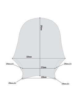 Szyba motocyklowa GIVI [29,5 X 32,5 cm] do Royal Enfield HNTR 350 (22-) przyciemniana [mocowanie w zestawie]