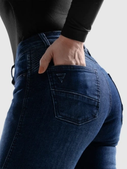 Jeansy motocyklowe damskie Rebelhorn Agness 2 Mono niebieskie