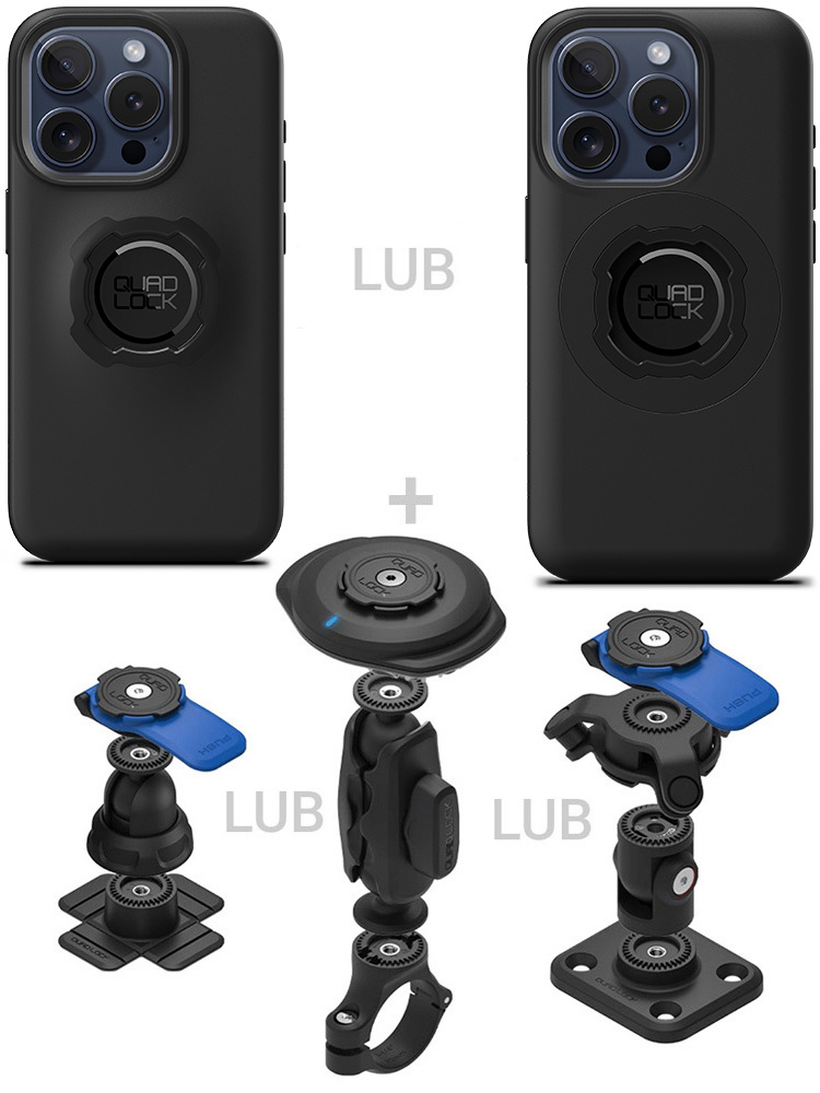 Zestaw 360 Quad Lock: etui na telefon iPhone 15 Pro + wybrane komponenty