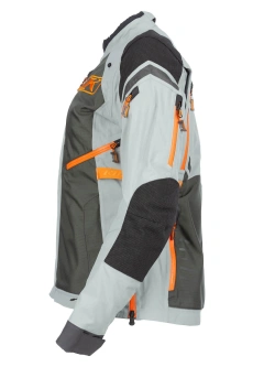 Kurtka motocyklowa damska tekstylna Klim Artemis szaro-pomarańczowa