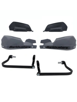 Osłony dłoni Barkbusters VPS z regulowanymi deflektorami, szare + zestaw montażowy BMW, Honda, KTM, Suzuki