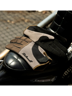 Rękawice cross Biltwell Moto brązowo-czarne