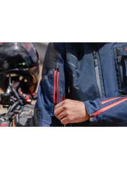 Kurtka motocyklowa tekstylna Klim Badlands Pro niebiesko-czerwona