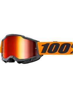 Gogle motocyklowe 100% Accuri 2 Orange z szybką lustrzaną czarno-pomarańczowe