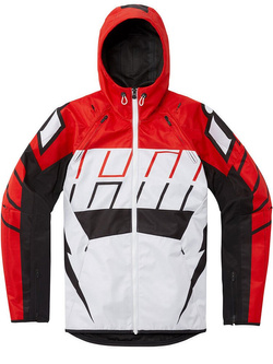 Kurtka motocyklowa tekstylna Icon Airform Retro czerwono-biało-czarna