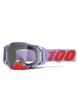 Gogle motocyklowe 100% Armega Koropi z przezroczystą szybką, zielono-niebieskie