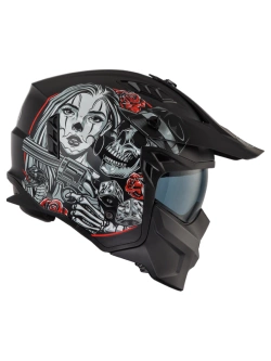 Kask szczękowy Premier Subverter DB 9 BM czarno-biało-czerwony