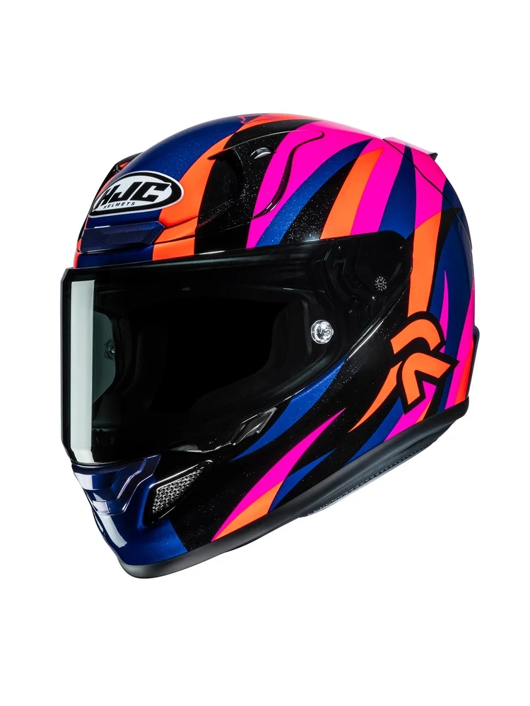 Kask integralny HJC RPHA 12 Dirano niebiesko-pomarańczowo-różowy